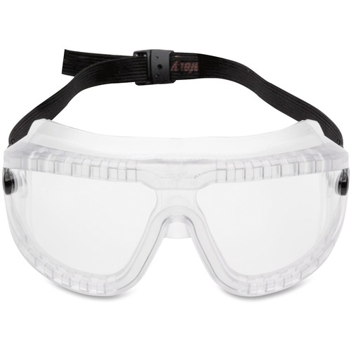 3M  Safety Goggles, Aspheric Lens, Elastic Strap, Large, Clear