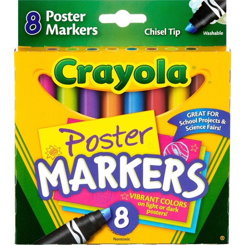 MARKERS,POSTER,LARGE,8COUNT