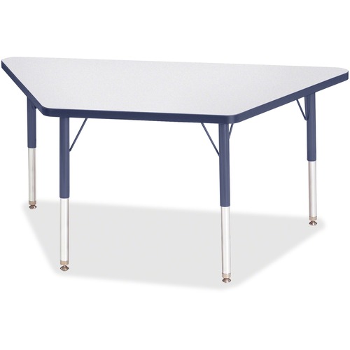 Jonti-Craft, Inc.  Activity Table, Trapezoid, 15"-24"x24"x48", Navy