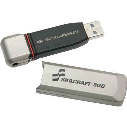 SKILCRAFT  USB Flash Drive, 8GB, Level 3