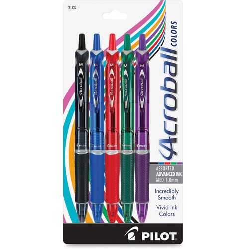 PEN,ACROBALL,COLOR,1 MM,5PK