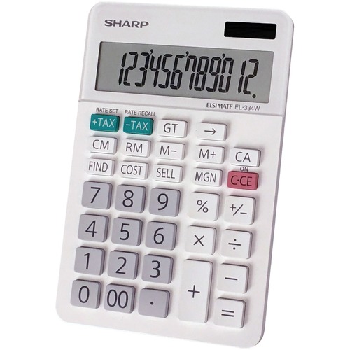 El-334w Large Desktop Calculator, 12-Digit Lcd