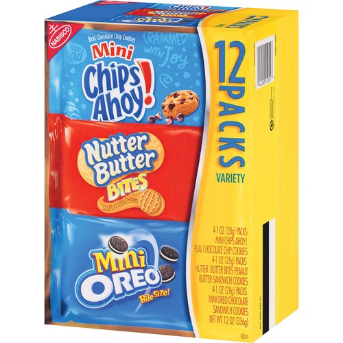 Nabisco Food Group  Mini Cookie Variety Pk, Oreo/Nutter Butter/Chips Ahoy,48/CT