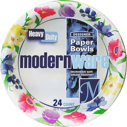 Ajm Packaging Corporation  Modernware Paper Bowls, Hvy-Dty, 20oz., 288/CT, MI