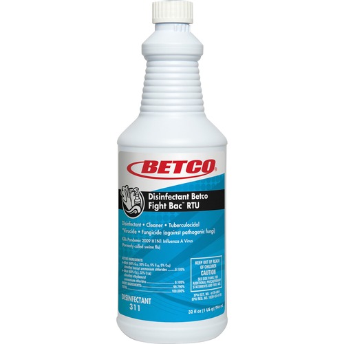 Betco Corporation  Disinfectant/Cleaner, RTU, 32 oz, 12/CT, CL