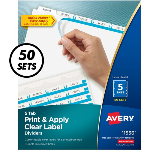 DIVIDERS,INDEX,REG TAB,5TAB