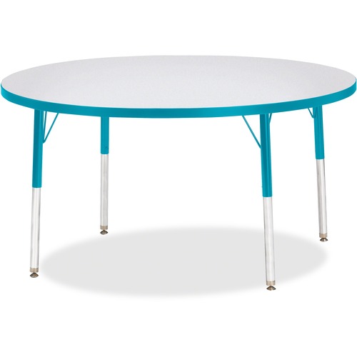 Jonti-Craft, Inc.  Activity Table, Round, 24"-31"x48", Teal