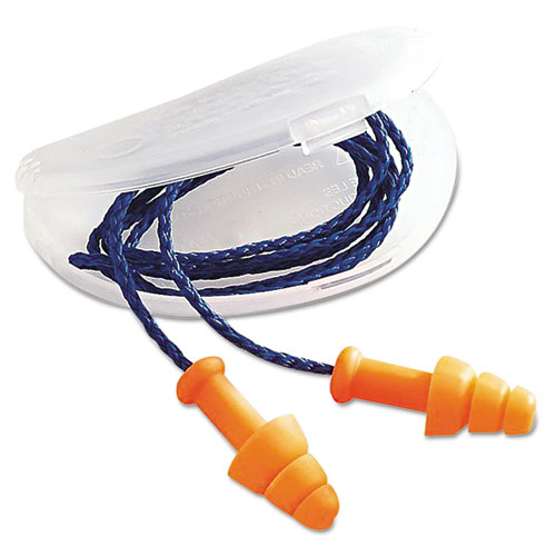 Smartfit Multiple-Use Earplugs, Corded, 25nrr, Orange, 100 Pairs