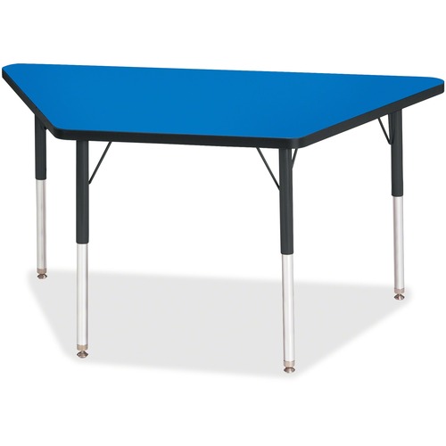 Jonti-Craft, Inc.  Activity Table, Trapezoid, 24"-31"x24"x48", Blue/Black