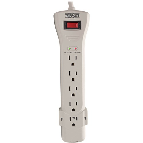 PROTECT IT! SURGE PROTECTOR, 7 OUTLETS, 15 FT CORD, 2520 JOULES, LIGHT GRAY