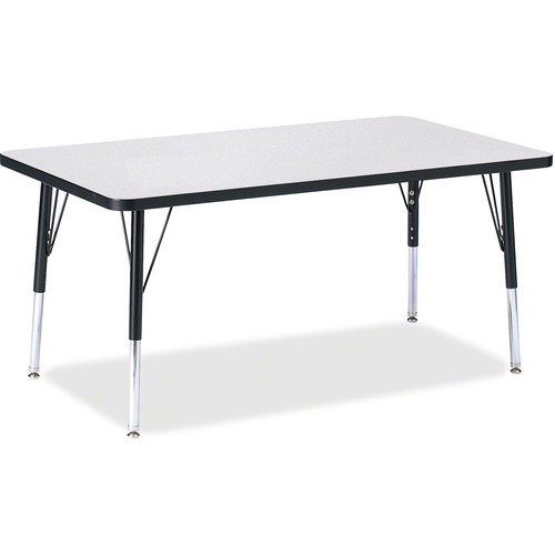 Jonti-Craft, Inc.  Kydz Activity Table, 30"x48"x15'x24", Gray/Black