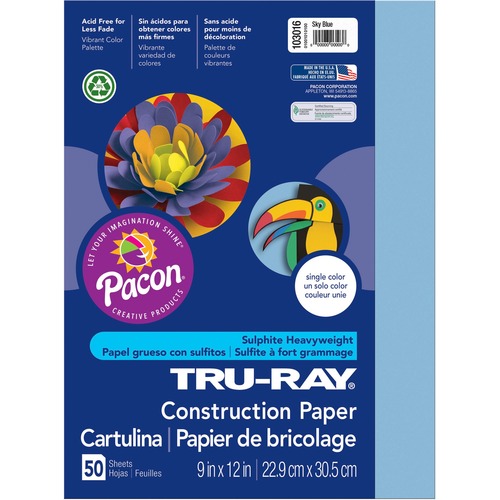 PAPER,CONST,9X12,SKYBE,50SH