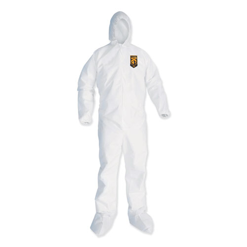 A35 LIQUID AND PARTICLE PROTECTION COVERALLS, HOODED, 2X-LARGE, WHITE, 25/CARTON