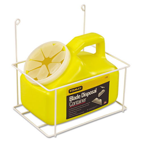 BLADE DISPOSAL CONTAINER WITH WIRE RACK, 11-081, 2 QT, YELLOW