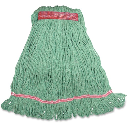 Genuine Joe  Narrow Band Blend Loop Wet Mop, 12oz., 12/CT, Green