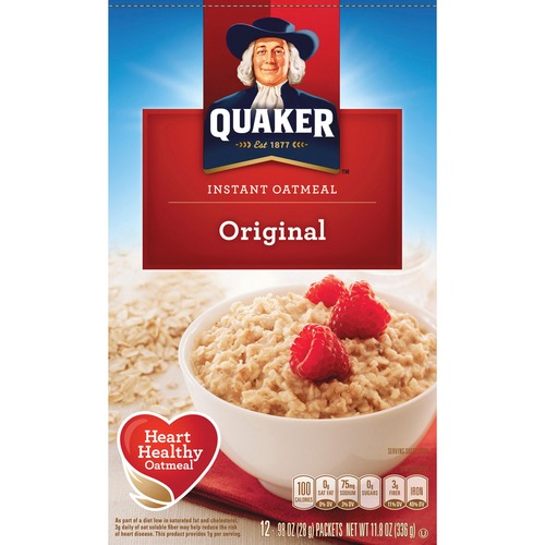 Quaker Foods  Instant Oatmeal, 12 Packets/BX, Original