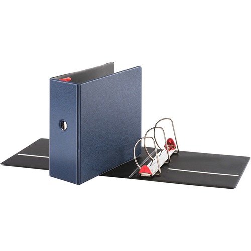 Cardinal  Locking D-Ring Binder, 5" Cap, 11"x8-1/2", Dark Blue