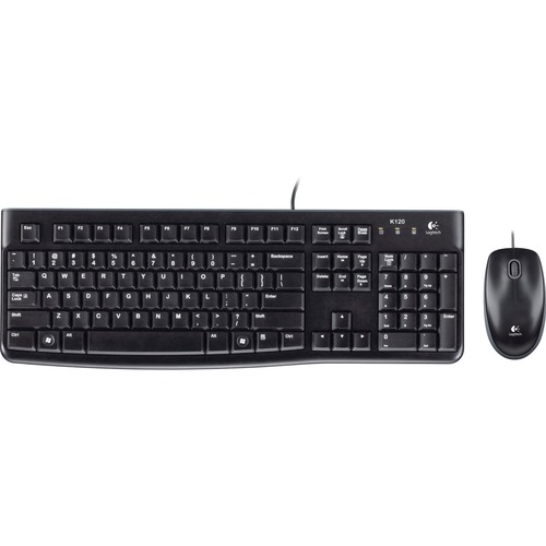 MK120 WIRED KEYBOARD + MOUSE COMBO, USB 2.0, BLACK