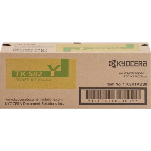 Kyocera Mita 1T02KTAUS0 (TK-582Y) Yellow OEM Toner Cartridge