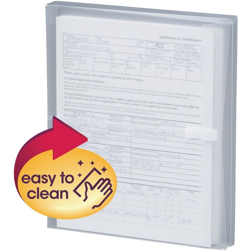 POLY SIDE-LOAD ENVELOPES, FOLD FLAP CLOSURE, 9.75 X 11.63, CLEAR, 5/PACK