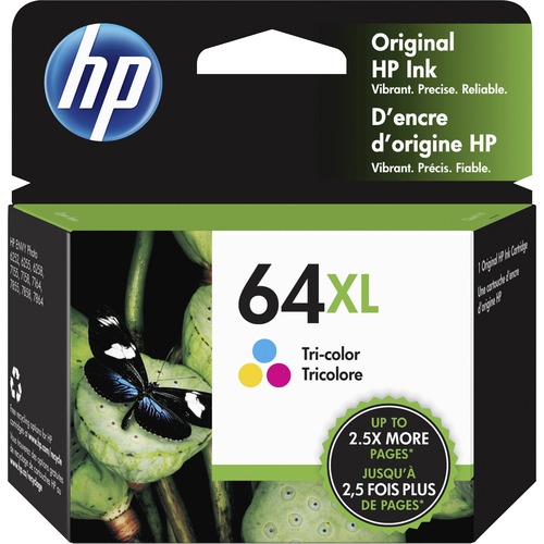 HP N9J91AN (HP 64XL) Tri-Color OEM High Yield Ink Cartridge