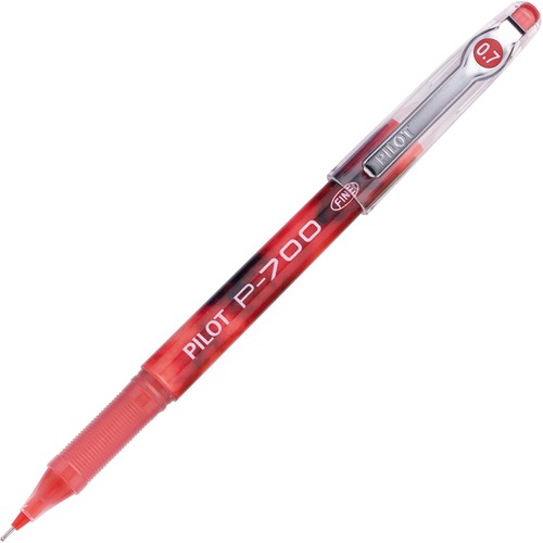 PRECISE P-700 STICK GEL PEN, FINE 0.7MM, RED INK/BARREL, DOZEN