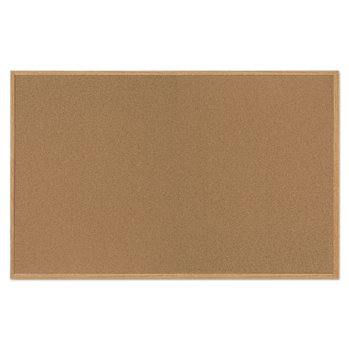 Value Cork Bulletin Board With Oak Frame, 48 X 72, Natural
