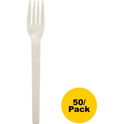 Savannah Supplies Inc  Forks, Plant Starch, 6"L, 50/PK, White
