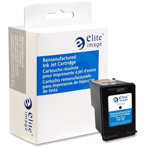 Elite Image  Ink Cartridge, Remanuf. HP 92, 220 Page Yield, Black