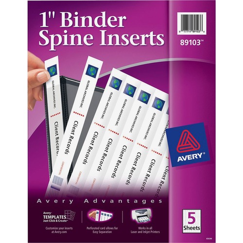 INSERTS,SPINE,BINDER,WE,1"