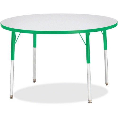 Jonti-Craft, Inc.  Activity Table, Round, 24"-31"x42", Green