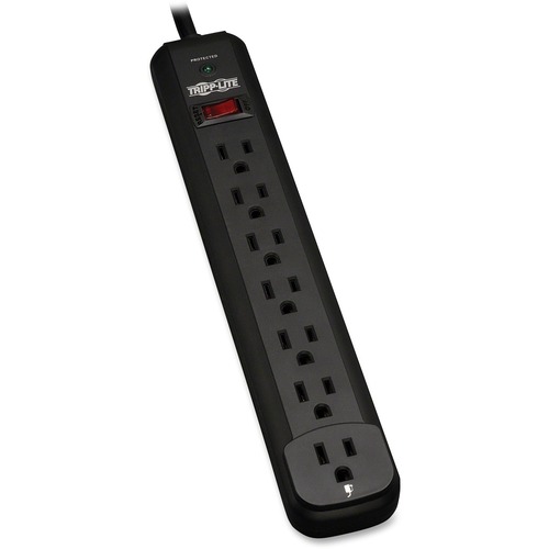 PROTECT IT! SURGE PROTECTOR, 7 OUTLETS, 12 FT CORD, 1080 JOULES, BLACK