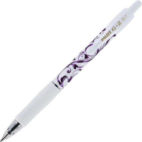 Pilot  Roller Pen, Gel Ink, 0.7mm, Fashion, 12/DZ, Purple Design/WE