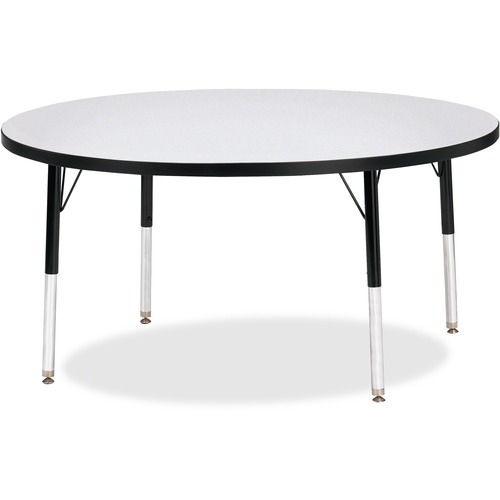 Jonti-Craft, Inc.  Activity Table, Round, 15"-24"x48", Black