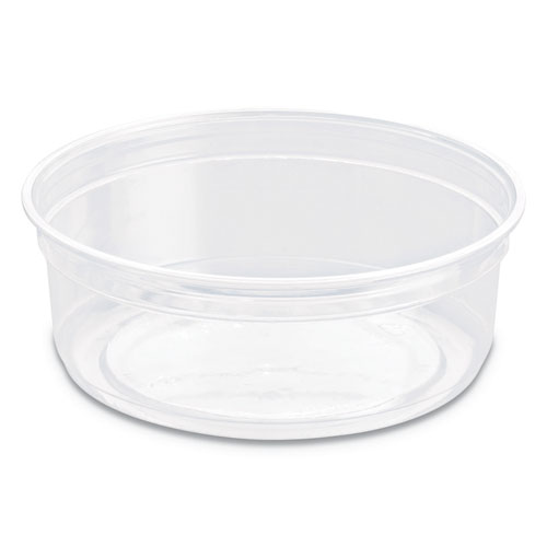 BARE ECO-FORWARD RPET DELI CONTAINERS, 4.6" DIA, CLEAR, 500/CARTON