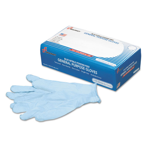 8415014920176, SKILCRAFT NITRILE GENERAL PURPOSE GLOVES, BLUE, SMALL, 9.5", 100/BOX