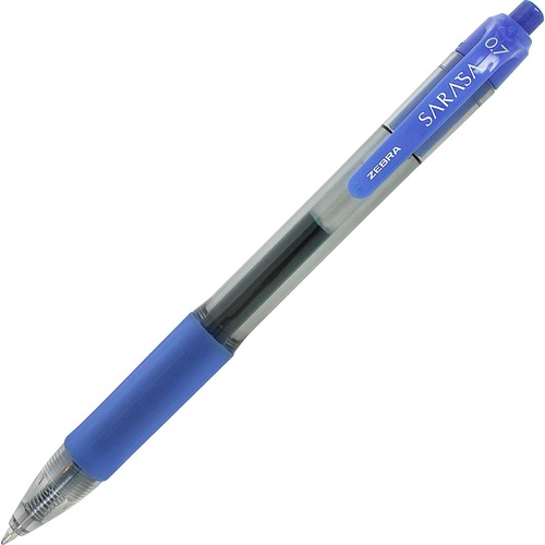 SARASA DRY GEL X20 RETRACTABLE GEL PEN, MEDIUM 0.7MM, BLUE INK, TRANSLUCENT BLUE BARREL, DOZEN