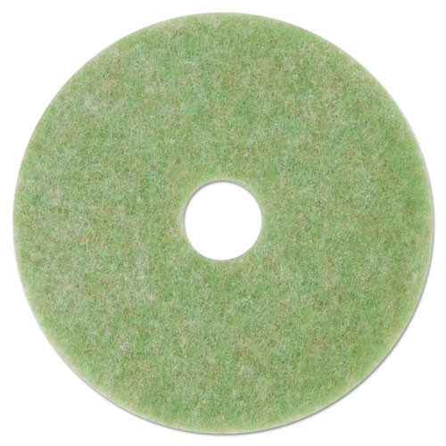 Low-Speed Topline Autoscrubber Floor Pads 5000, 16" Diameter, Green/orange, 5/ct