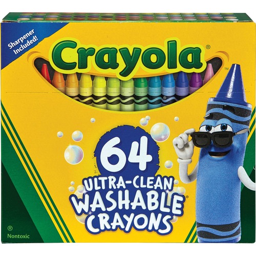 CRAYONS,WASHABLE,64CT