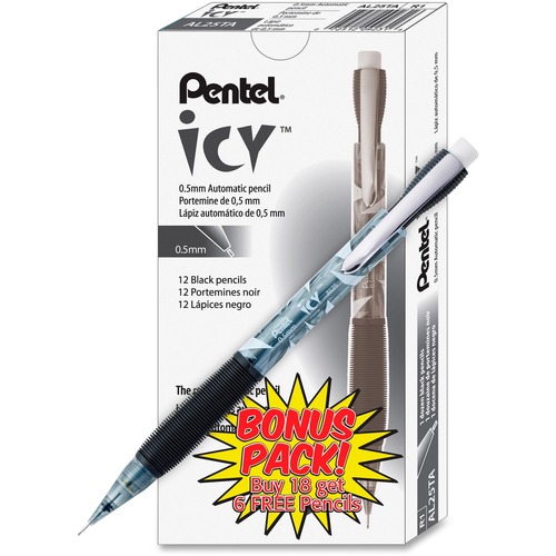 PENCIL,MECH,ICY,0.5,GY,24CT