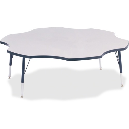 Jonti-Craft, Inc.  Activity Table, Six-Leaf, 15"-24"x60", Navy