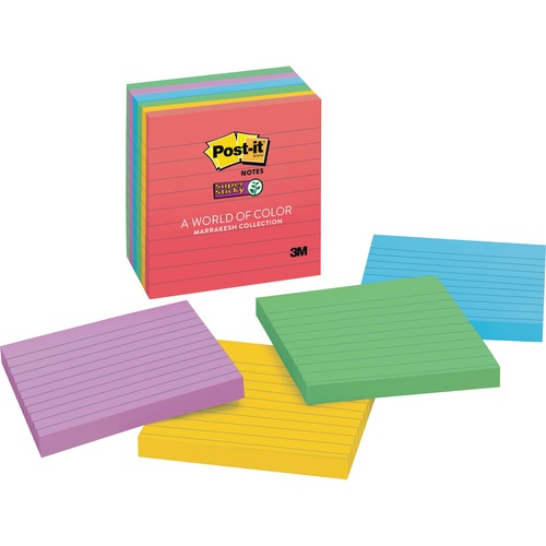 NOTE,POPUP,4X4,6PK,LINED