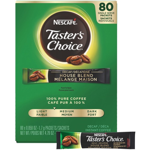 TASTER'S CHOICE STICK PACK, DECAF, 0.06OZ, 80/BOX