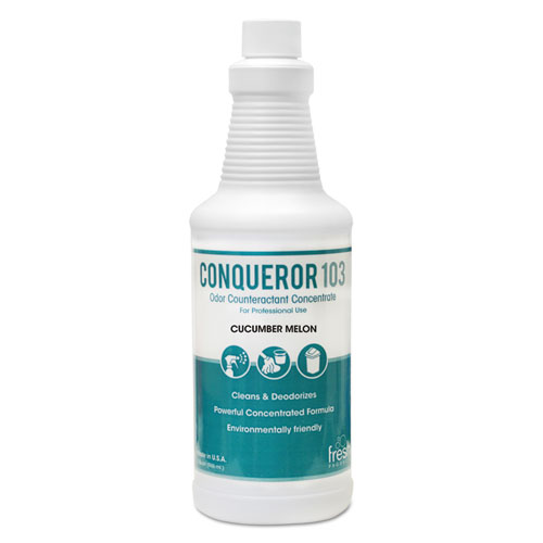 BIO CONQUEROR 105 ENZYMATIC ODOR COUNTERACTANT CONCENTRATE, CUCUMBER MELON, 1 QT, 12/CARTON