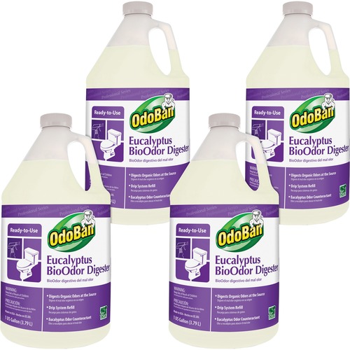 Clean Control Corporation  Bio-Odor Digester, Gallon Refill, Eucalyptus, 64oz, 4/CT, PE