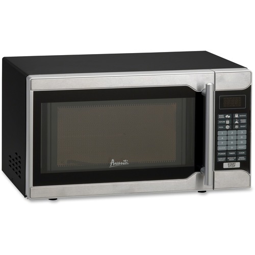 0.7 Cu.ft Capacity Microwave Oven, 700 Watts, Stainless Steel And Black