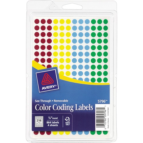 LABEL,DOTS,SEE-THRU,1/4"DIA