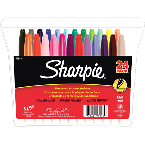 MARKER,SHARPIE,FINE,24PK