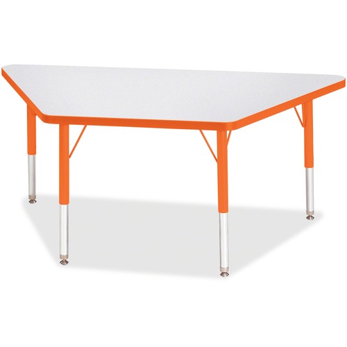 Jonti-Craft, Inc.  Activity Table, Trapezoid, 11"-15"x24"x48", Orange