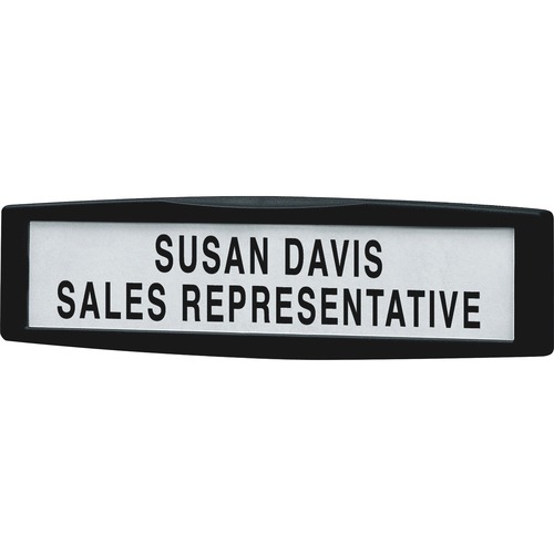 Plastic Partition Additions Nameplate, 9 X 2 1/2, Graphite